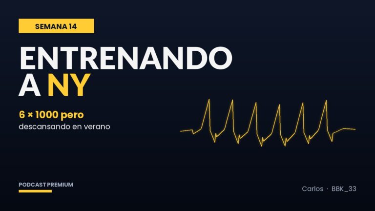 Semana 14: 6×1000 pero descansando en verano